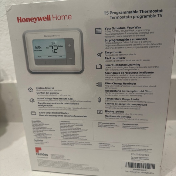 Honeywell T5 Programmable Thermostat - Picture 2 of 2